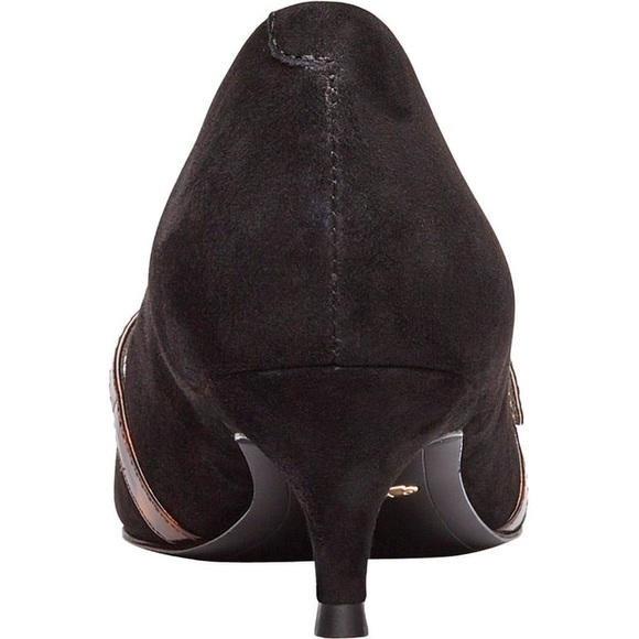 Women's Vionic Minnie Kitten Heel Shoe Black Tortoise Suede Sz 6 - Picture 2 of 11